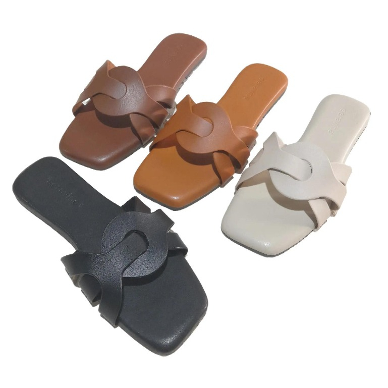 Vinshoes - Lunox Flat Sandals for Women, Korean Casual Premium, Soft Slop Sandals, Casual Womens Fla