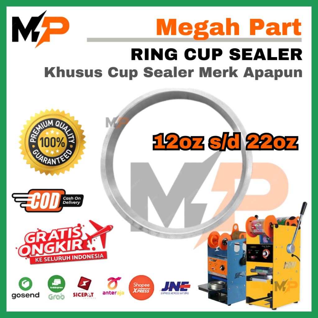 RING CUP SEALER 12oz ถึง 22oz FLAT CUP | 12oz 14oz 16oz 18oz 22oz | ถ้วยซีลแหวน 12-22oz | RING CUP S