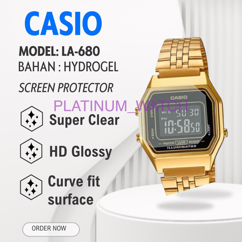 LAYER ANTI-SCRATCH CASIO LA-680WA LA 680WA LA680 LA 680 SCREEN PROTECTOR / GLASS PROTECTOR / HYDROGE