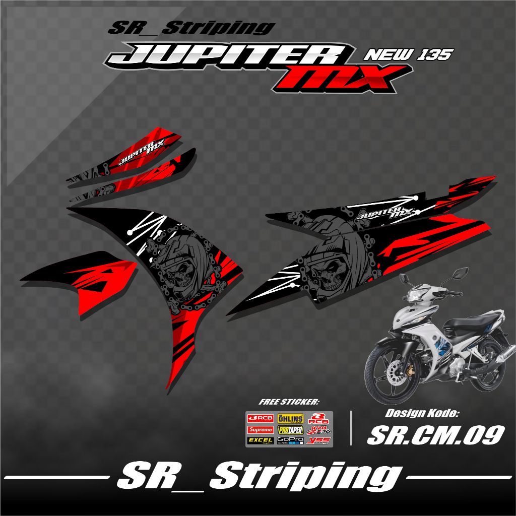 Jupiter MX New 135 Striping / Jupiter MX Variation / Jupiter MX 135 / Jupiter MX New 135 Sticker (Ho