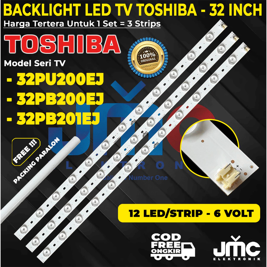 TOSHIBA 32 นิ้ว LED TV BACKLIGHT 32PB200EJ 32PB201EJ 32PU200EJ 32PB200 32PB201 32PU200 BL 32 โคมไฟ