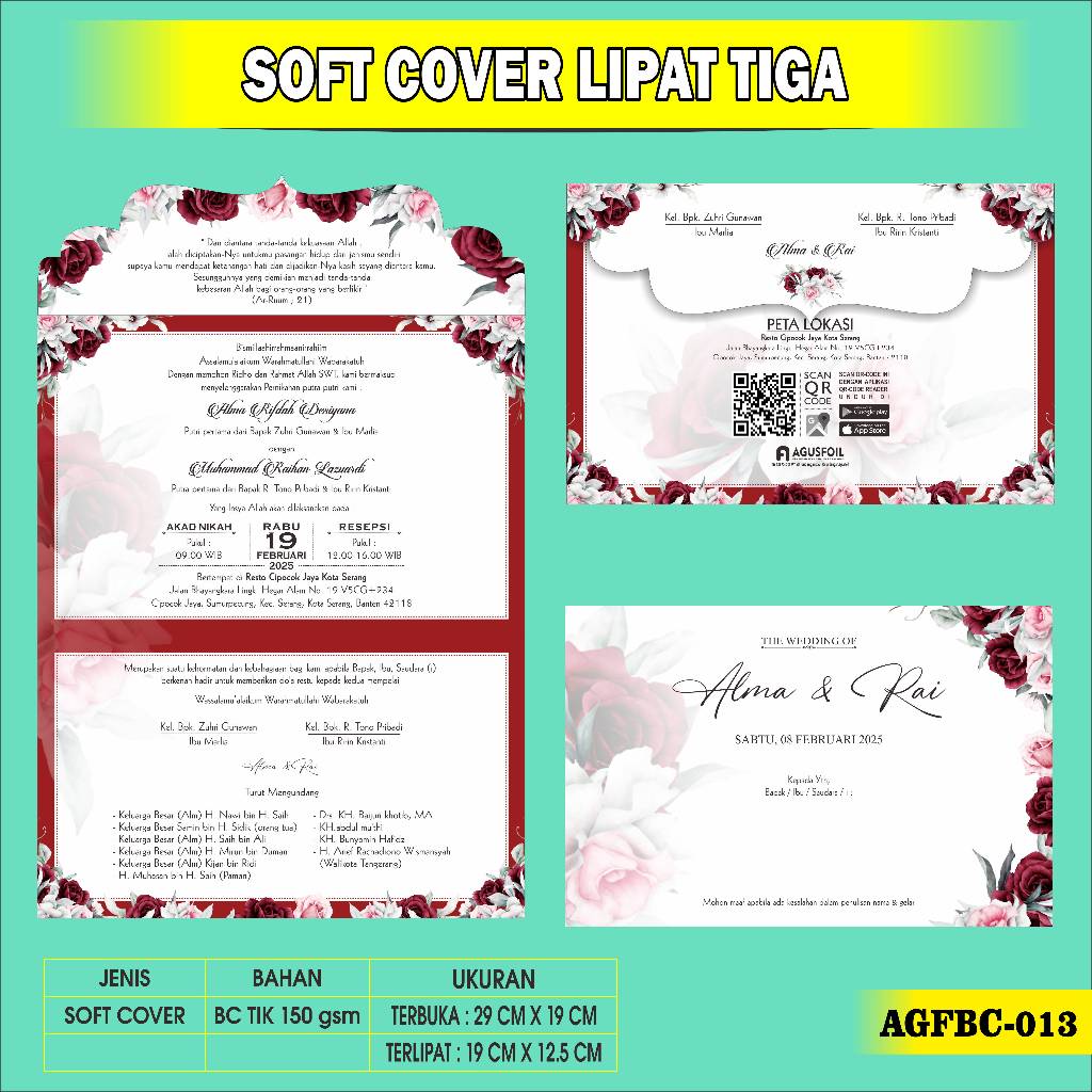 คําเชิญงานแต่งงานที่สวยงาม หรูหรา และร่วมสมัย AGF-BC