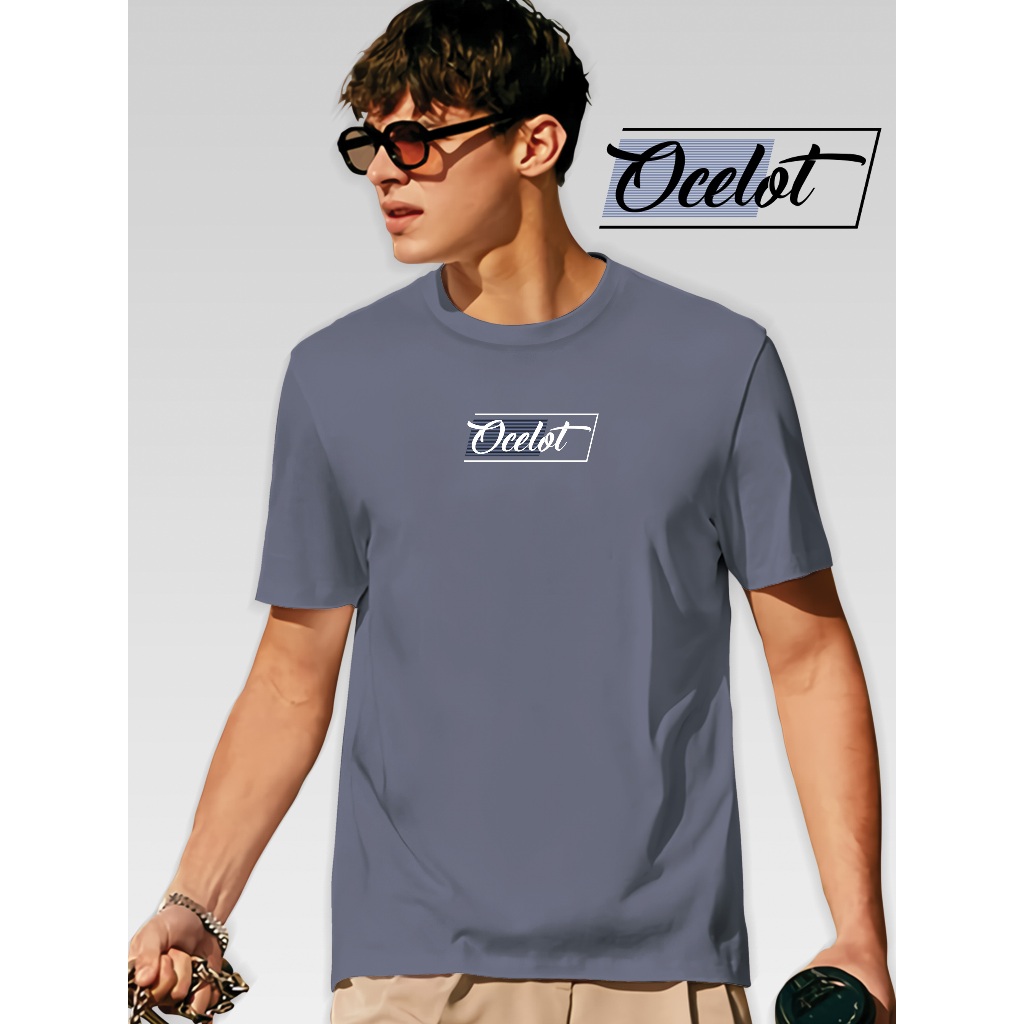 เสื้อยืด OCELOT SHORT-SLEEVED สําหรับผู้ชายและผู้หญิง ADULTS วัสดุ pe 24s นุ่ม