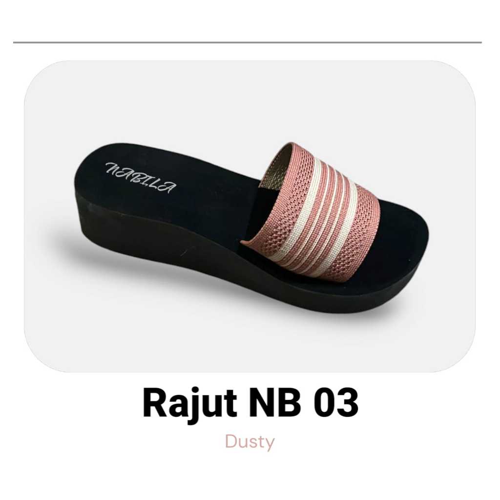 รองเท้าแตะถักส้นเตารีด Nabila/NB 01-06