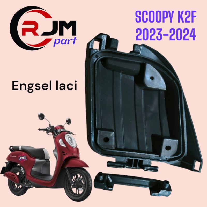 LID INNER L POCKET SCOOPY ใหม่ 2023-2024 DRAWER SCOOPY K2F HINGE DRAWER SCOOPY 2023-2024 ฝาครอบ DRAWER SCOOPY INSIDE