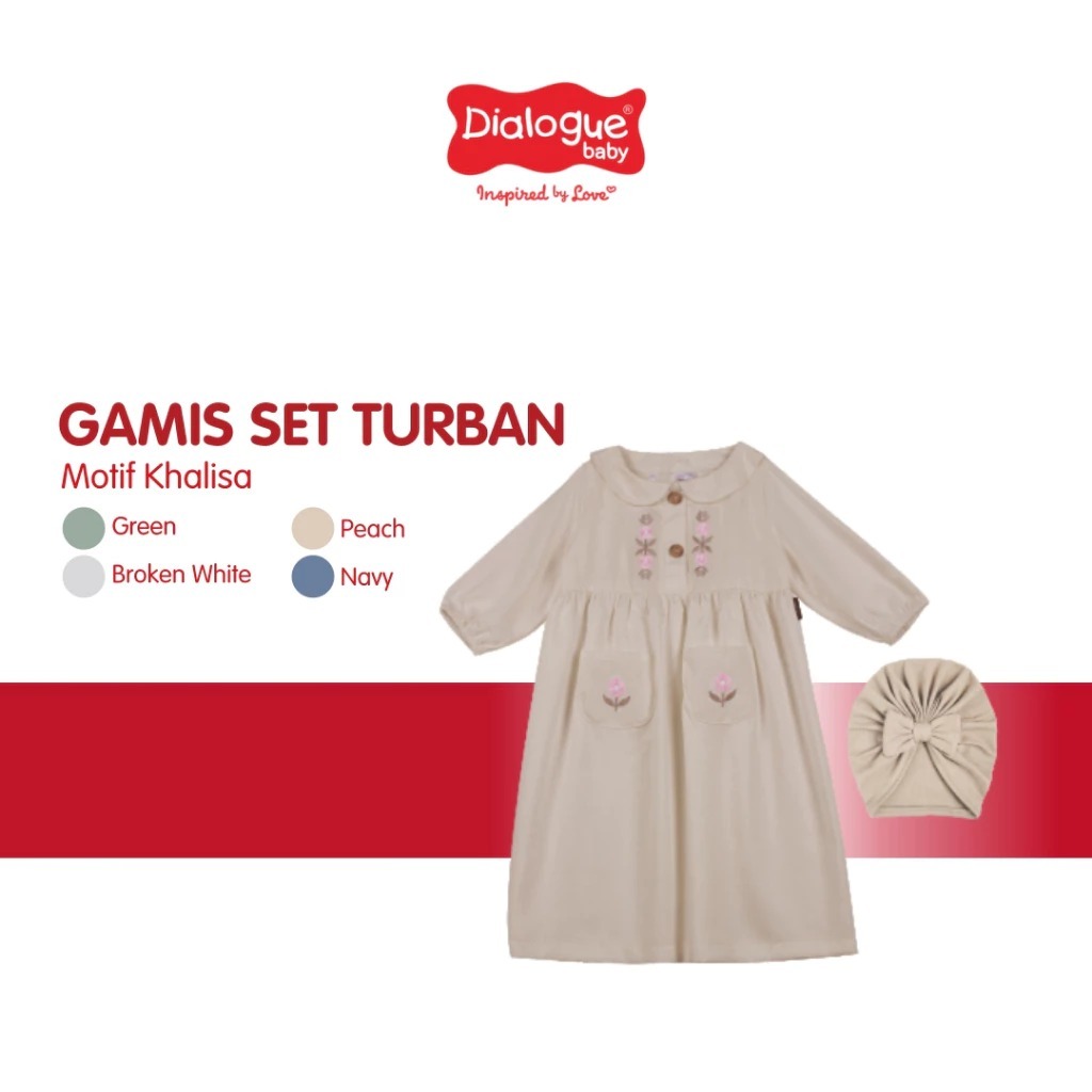 Dialogue Apparel Kalisa Gamis Set Turban Baby DAR6065 DAR6066 DAR6067
