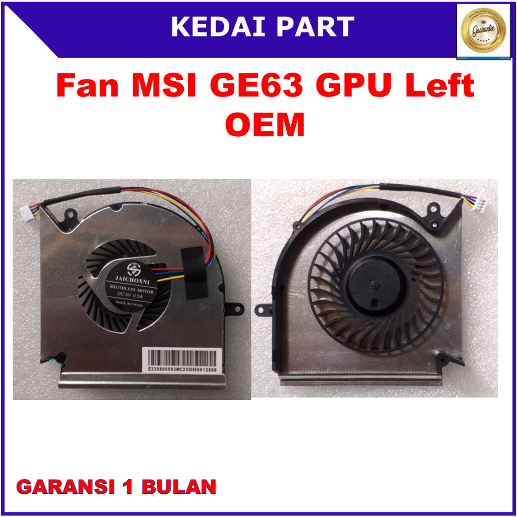 MSI GE63 GP73 GL73 GP63 GE63VR GL63 GV63 GE73 GL73VR GPU ซ้าย OEM พัดลม