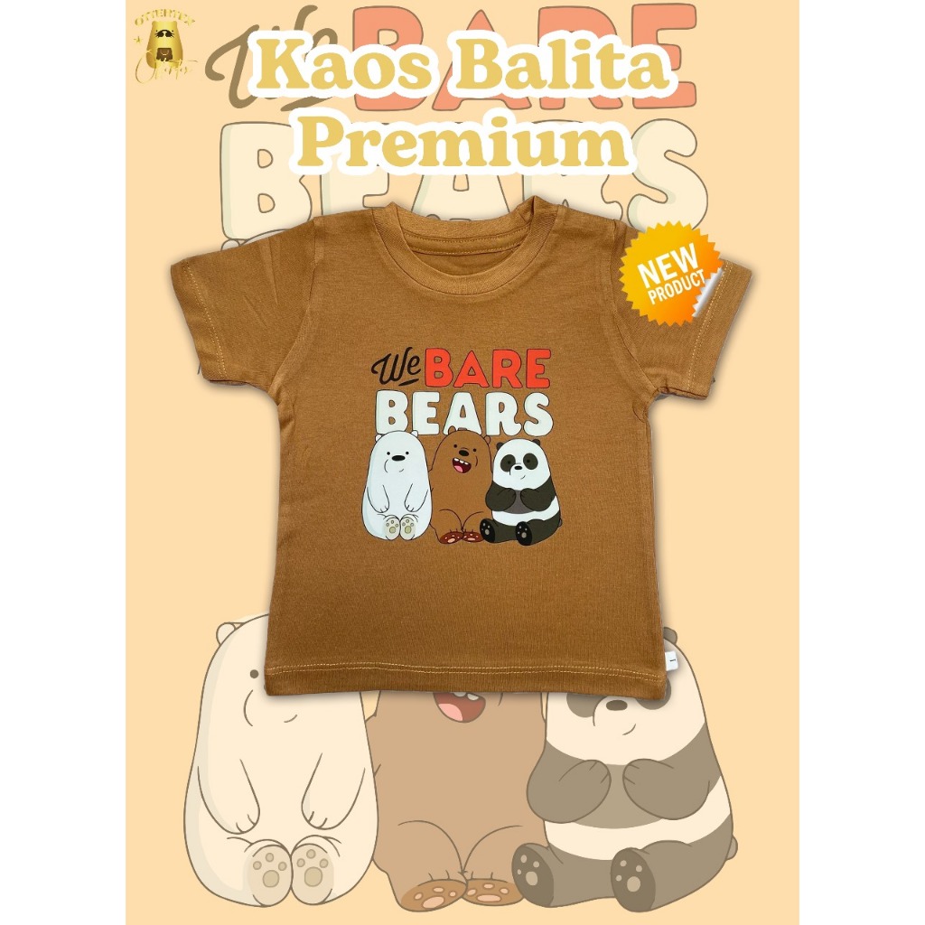 TSHIRT/KIDS/TO-SHIRT AGES 1 ถึง 5 ปี - CONVERSE PREMIUM BROWN BEAR (CK/G12)