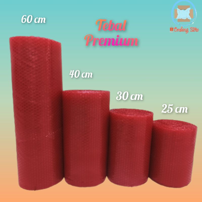 MERAH PREMIUM Thick Red Bubble Wrap ROLL / Bubble Wrap บรรจุภัณฑ์พลาสติก