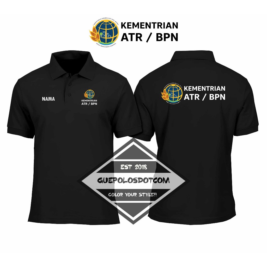 MINISTRY OF TRANSPORTATION COLLAR POLOSHIRT ATR/BPN FREE NAME - Ministry of ATR/BPN เสื้อคอปก ฟรีชื่