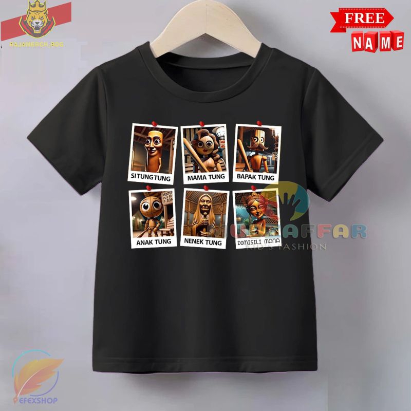 Tung Tung Tung Sahur เสื้อ CHILDRENS เสื้อยืด TUNG SAHUR FAMILY CHILDRENS TUNG TUNG SAHUR