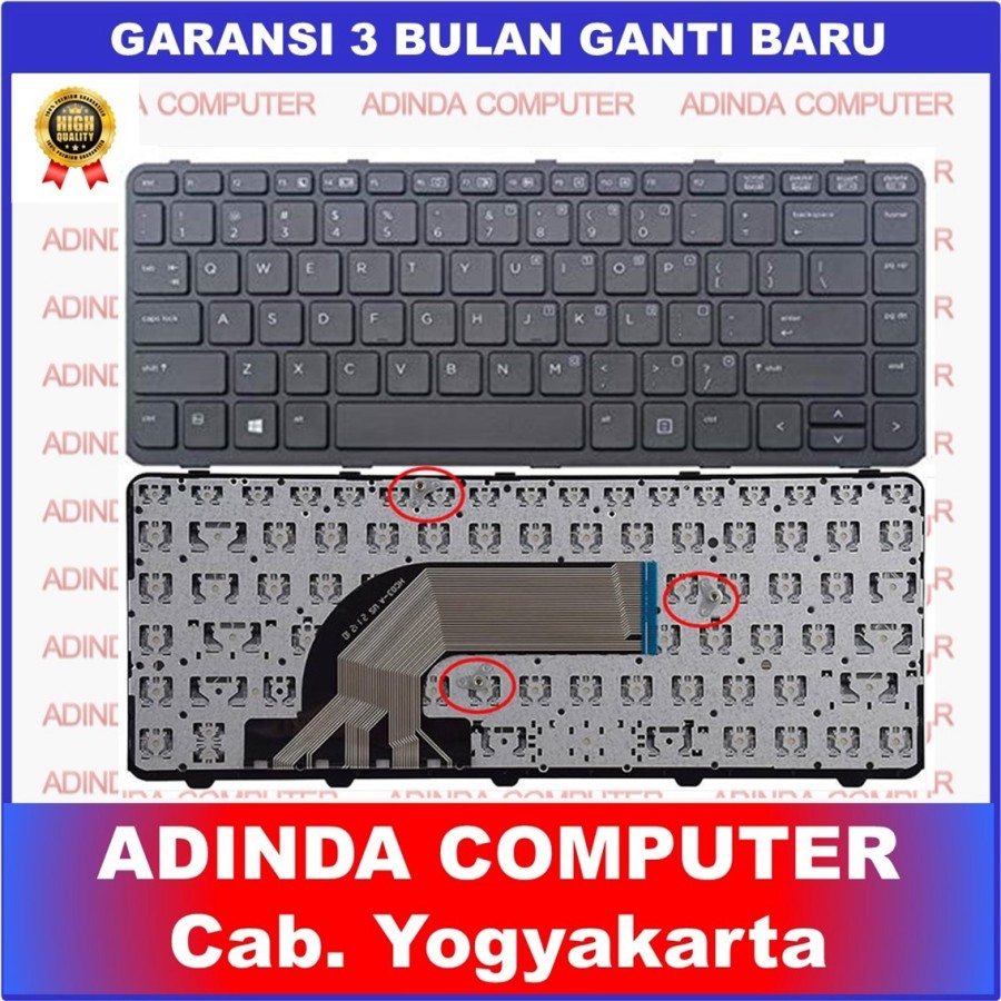 คีย์บอร์ด Hp ProBook 430-G2 430 G2 440-G0 440 G0 440-G1 440 G1 440-G2 สีดํา