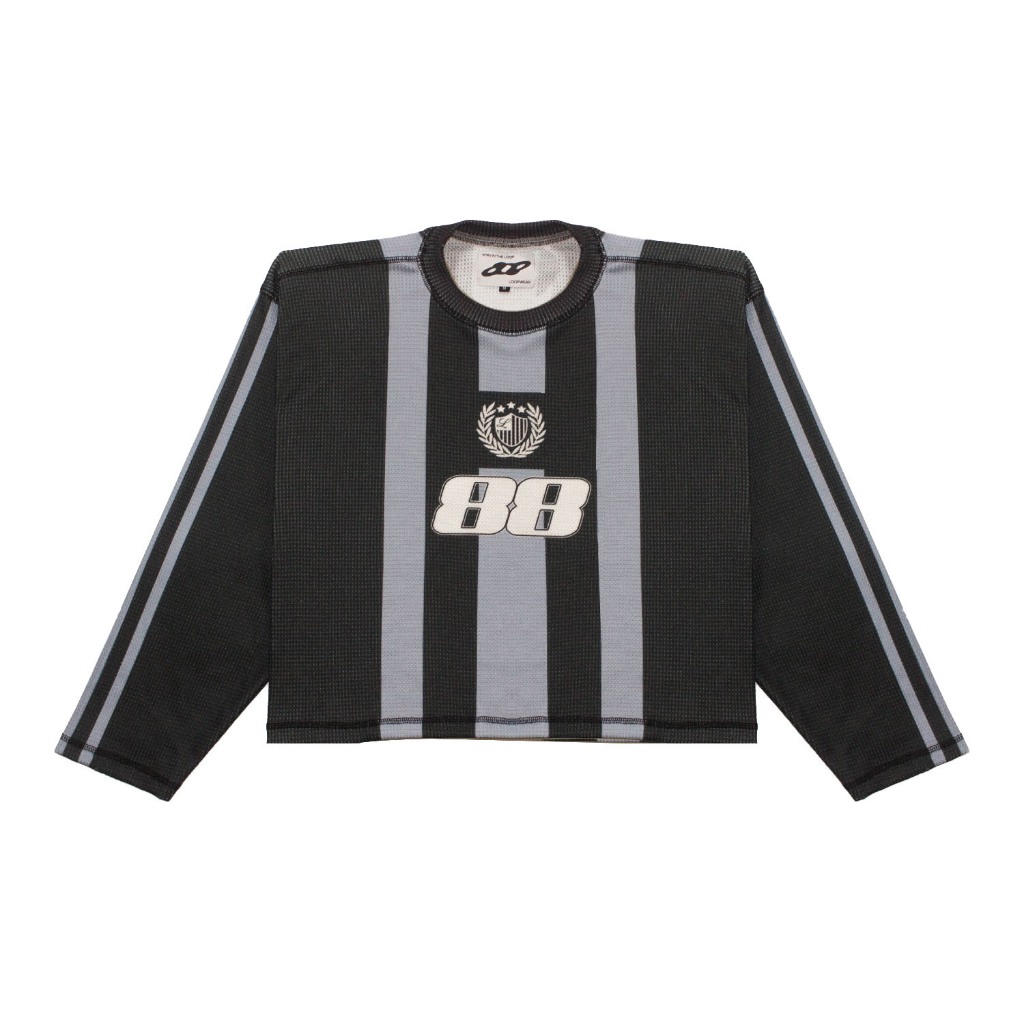 LOOP Darkhaus – Waffle Longsleeve Oversize Boxy Crewneck Unisex Streetwear Skena ผู้ชายผู้หญิง