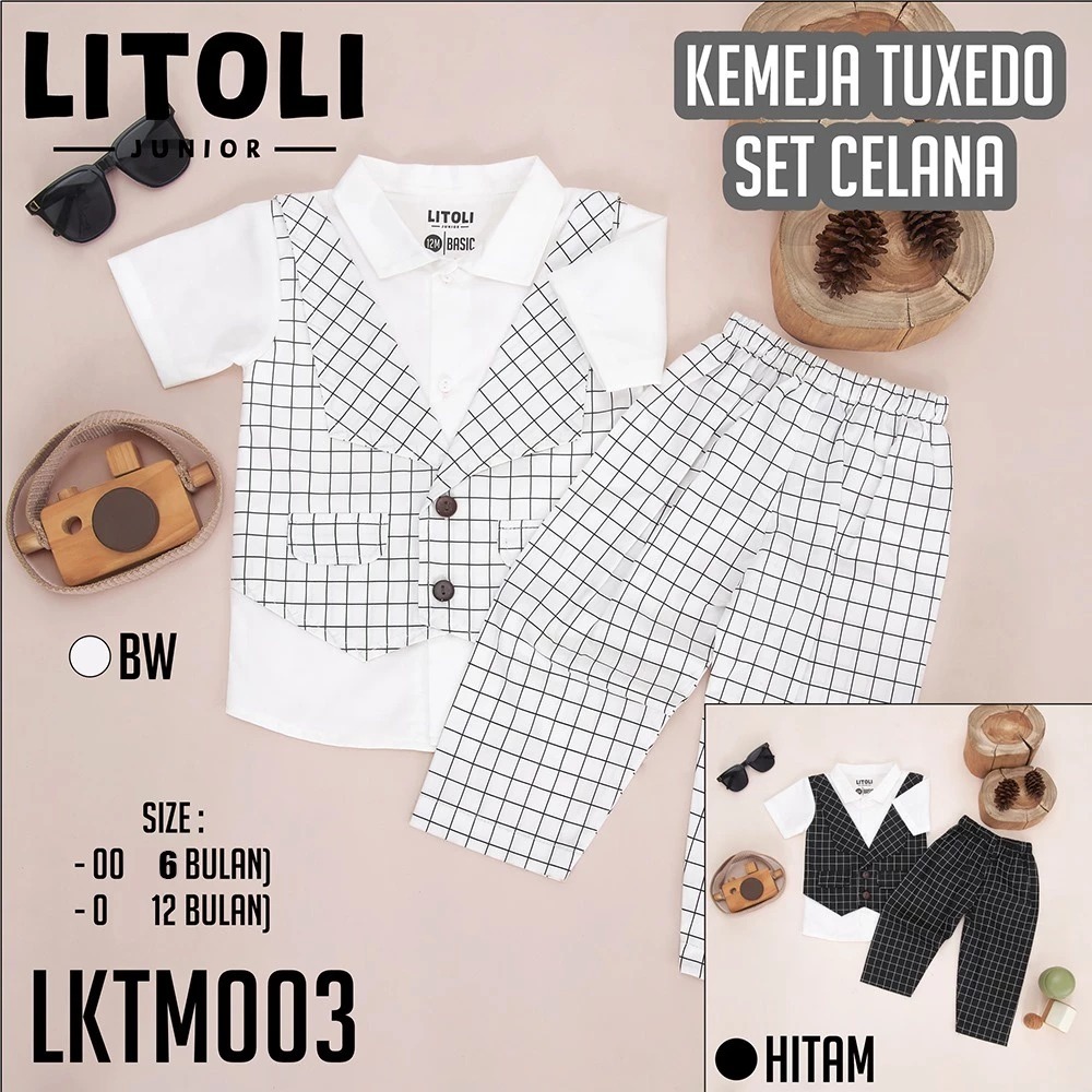 KEMEJA Litoli Tuxedo Shirt Mix 003 LKTM003