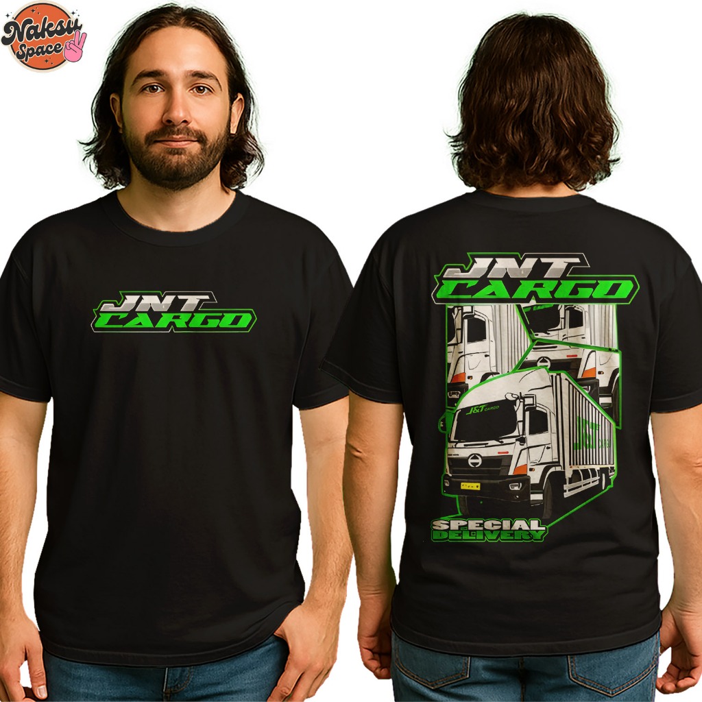 JNT CARGO เสื้อยืด JNT CARGO รถบรรทุกเสื้อผ้าผู้ใหญ่เสื้อยืด JNT DRIVER