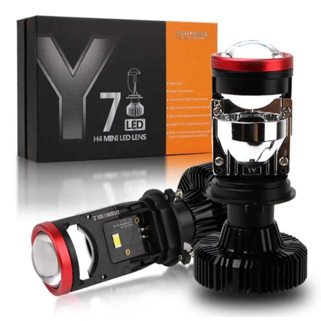 H4 MINI PROJECTOR HEADLIGHT SHOOTING Y7 เกรด A Y6 Y8 ZE55 LED 12/24V