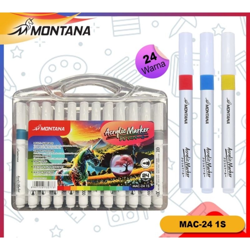 24 สี ACRYLIC MARKER MAC-24 1S MONTANA