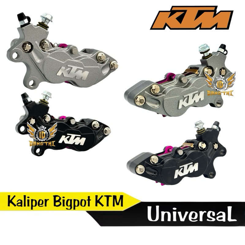 Axial Bigpot 4P Caliper KTM ซ้ายขวา Axial Big pot 4 Piston Caliper KTM Universal Ninja Rx King Nmax Pcx Vario Beat Scoopy Firz Jupiter ฯลฯ