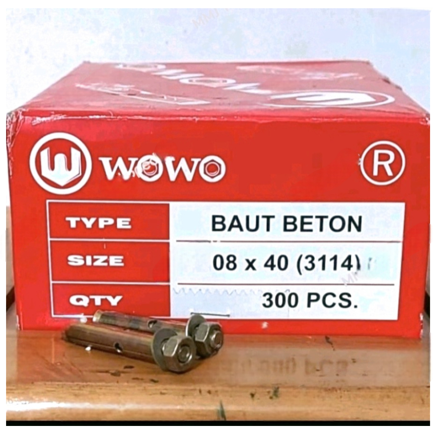 Dinabolt WOWO 8X40 (3114) - น๊อตคอนกรีต WOWO - ฟิชเชอร์คอนกรีต WOWO