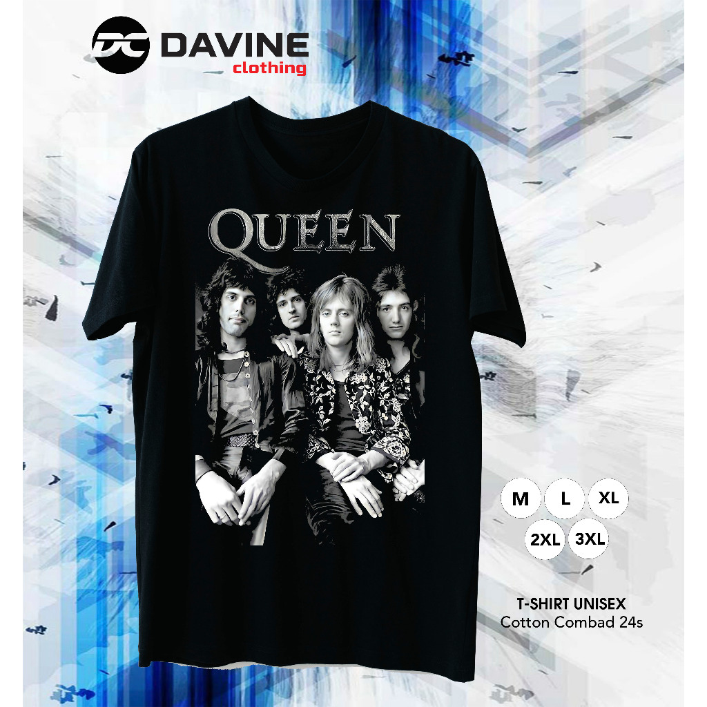 QUEEN T-SHIRT / เสื้อยืด QUEEN BAND / ADULT MENS DISTRO TSHIRT / 24S COMBAD COTTON T-SHIRT