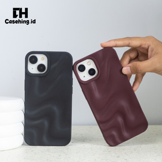 Casehing - NEW 3D DIAGONAL MATTE CASE FOR IPHONE 7 8 SE PLUS X XS MAX XR 11 12 13 14 15 16 PRO PLUS PROMAX softcase bergelombang bergradiasi casing wave