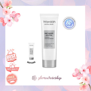 Wardah Crystal Secret NMF Amino + AHA PHA Clarifying Foaming Cleanser 100 mL
