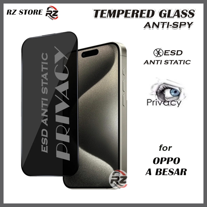 TG PRIVACY FULL GLASS anti spy anti static OPPO A32 A33 A35 A38 A52 A53 A53S A54 A54S A55 A56 A57 A5