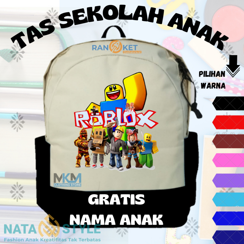 Roblox Game Kids Bag I Roblox Game Kids School Bag {FREE NAME PRINTING}