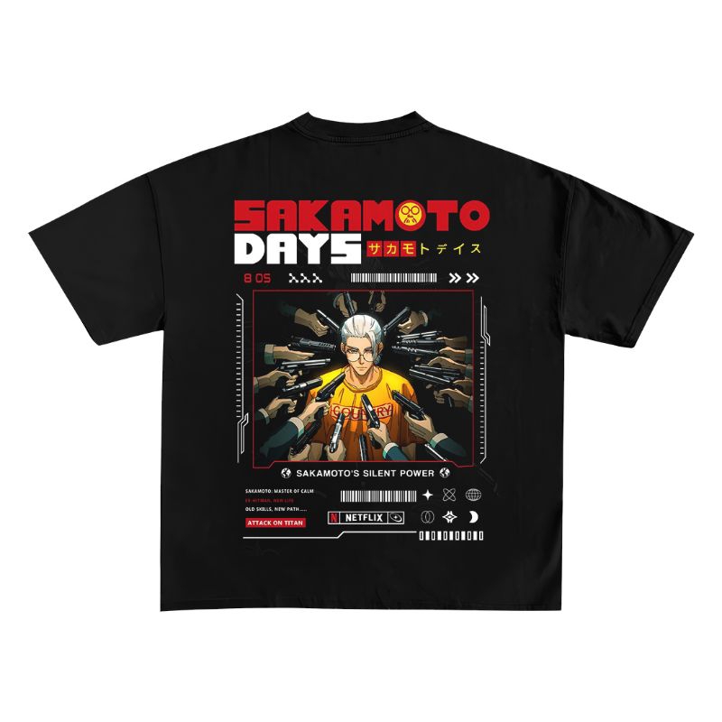 เสื้อยืด SAKAMOTO DAYS ANIME | เสื้อยืด ANIME STREETWEAR | เสื้อ SAKAMOTO DAYS | COMBED BLACK PREMIU