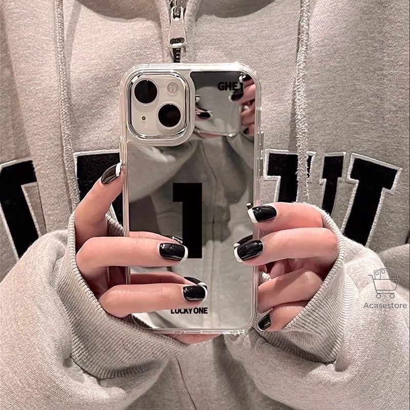 NEW SERIES 17!! Kawaii Spiegel กระจกกรณี Lucky Word Count - Softcase แก้ว Hardcase/ปลอก Hp สําหรับ I