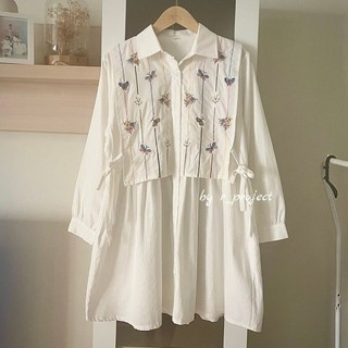 Erica tunik | Atasan bordir bahan linen rami | ld 120 110 104 dst | Atasan bordir cantik by r_project