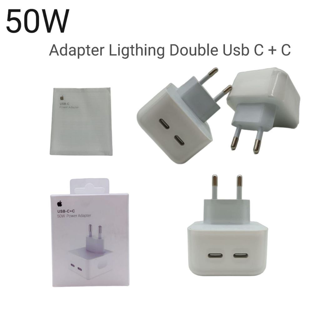 DOUBLE USB C ADAPTER 50W C + C