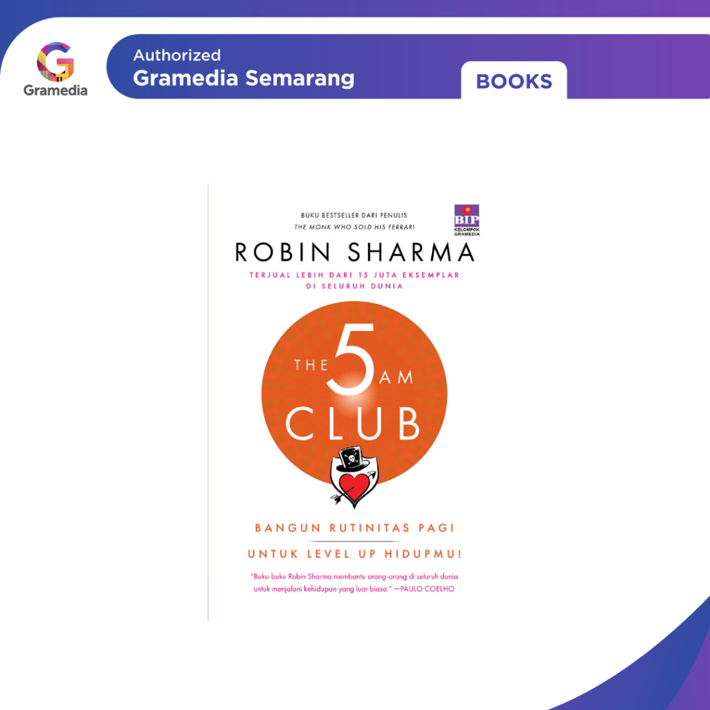 Gramedia - The 5 AM Club: สร้างกิจวัตรยามเช้าสําหรับชีวิตของคุณระดับขึ้น! (วิทยาศาสตร์ยอดนิยม)