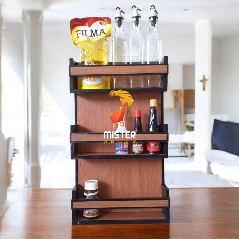 MINIMALIST KITCHEN SHELF - KITCHEN HANGING SHELF - MULTIPURPOSE SPICE RACK - COSMETIC SHELF