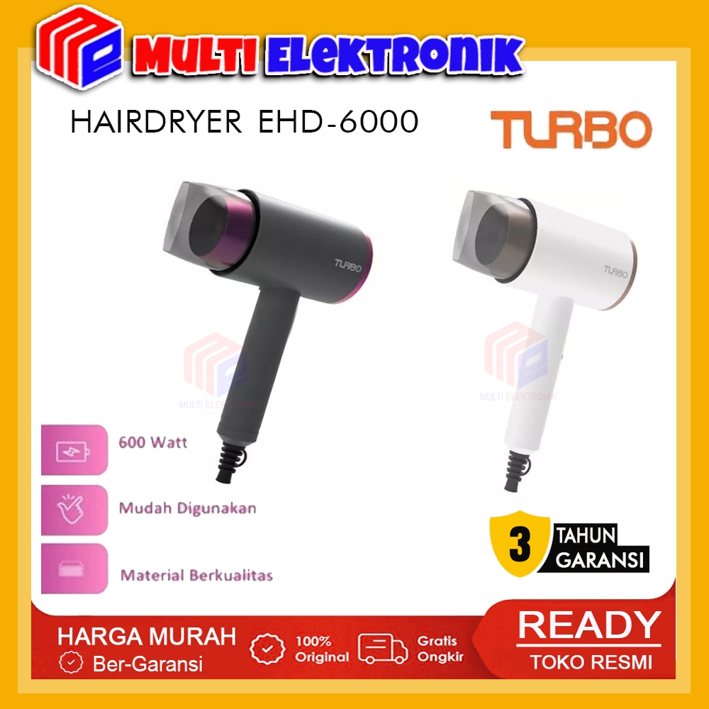 TURBO เครื่องเป่าผม Strands Care EHD6000 / EHD-6000 Low Watt