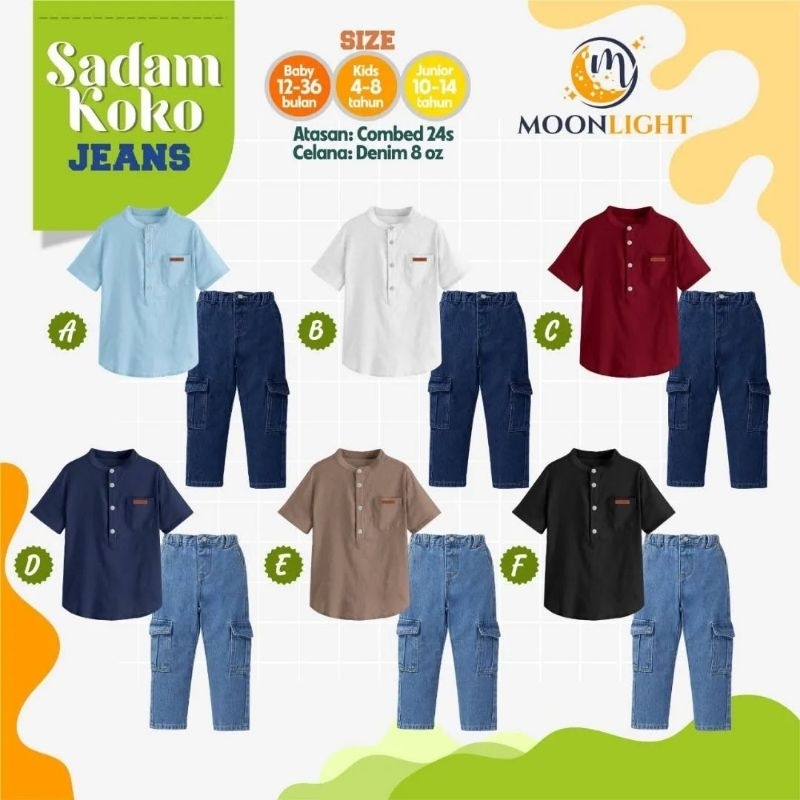 SADAM KOKO JEANS SET BY MOONLIGHT | SADAM KIDS JUNIOR KOKO JEANS SET BY MOONLIGHT