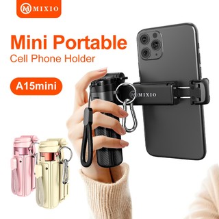 MIXIO A15 Mini Premium Pocket Grip Tripod Mini Selfie Stick Remote Control Tripod 3 In 1 Tongsis Tripod Bluetooth Quadpod