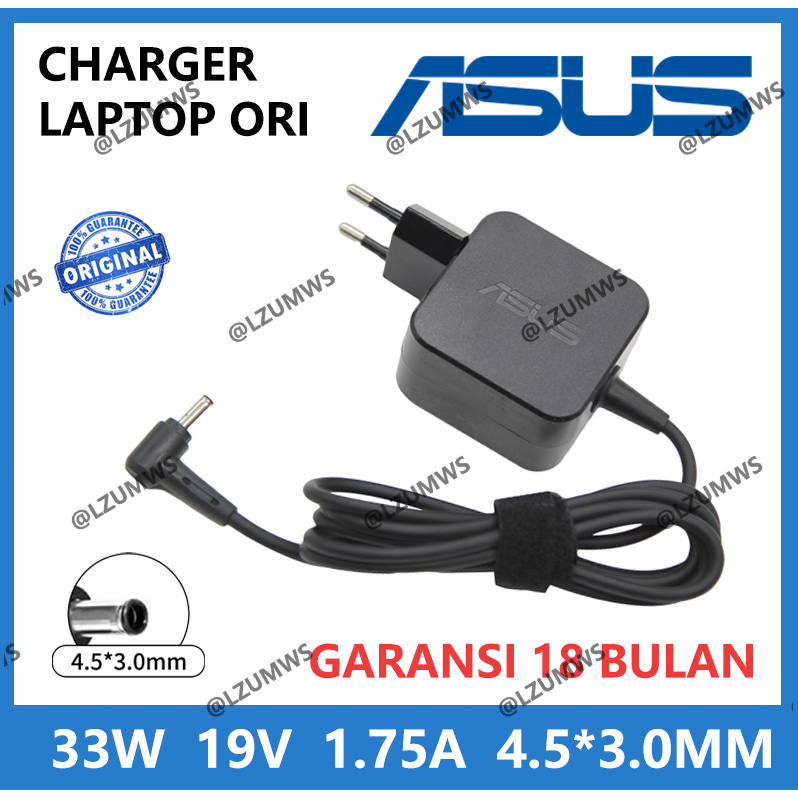 อะแดปเตอร์ชาร์จ ASUS ของแท้ 19V 1.75A 33W 4.5*3.0 มม.Zenbook Flip 15 Q528EH Q538EI UX534F Q537F