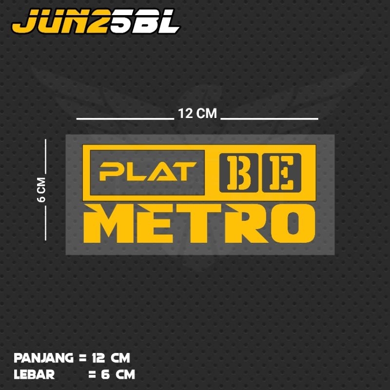 สติ๊กเกอร์ตัดด้วย BE METRO PLATE / JUN25BL LMPG