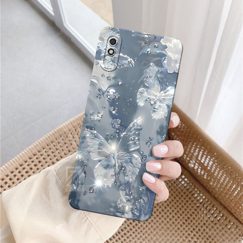 ล่าสุด Xiaomi Redmi 9A Softcase - ซิลิโคนกล้อง Pro - เคส Xiaomi Redmi 9A - เคสแฟชั่นผีเสื้อ - เคส Xi