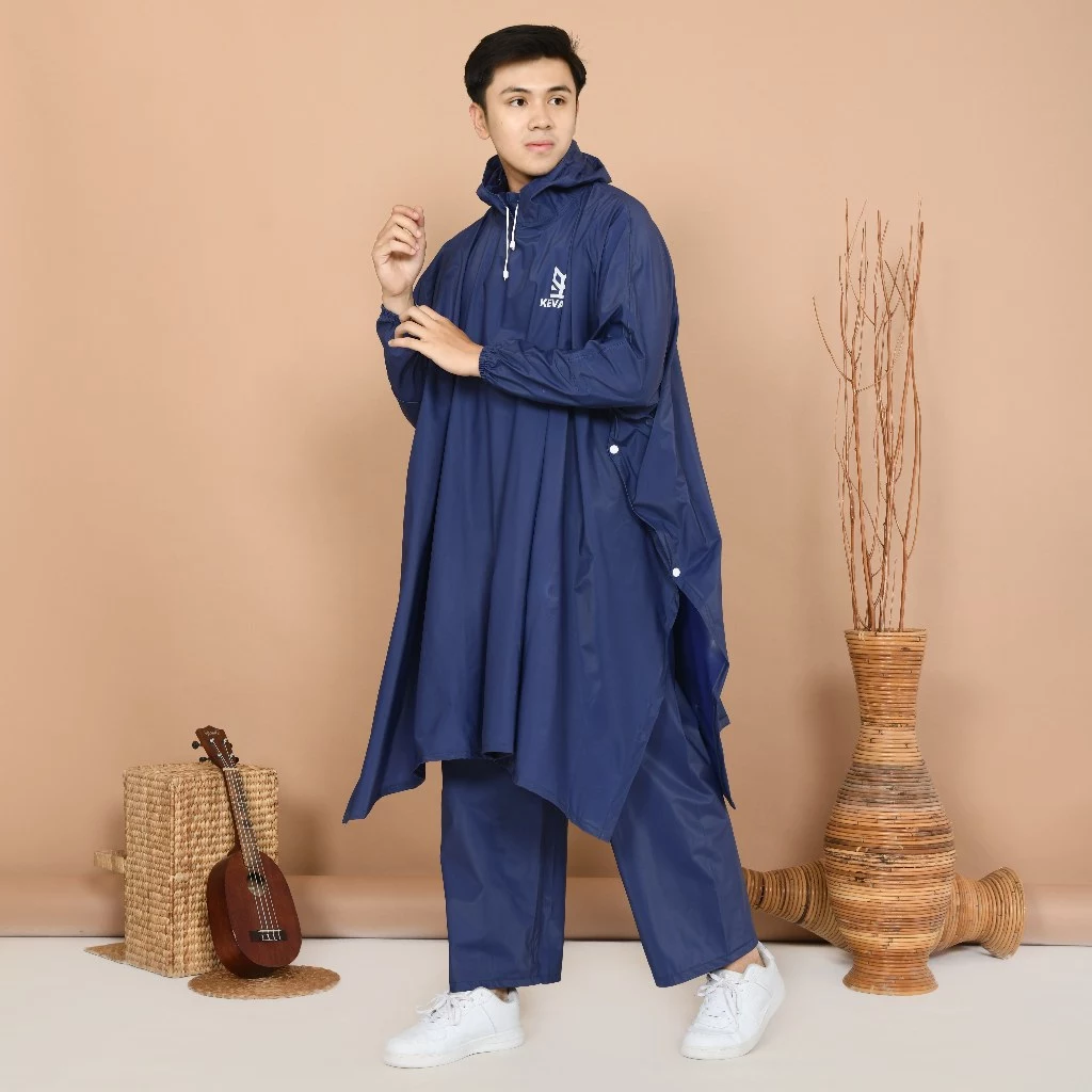 เสื้อกันฝนเควาตี้ ชุดปอนโช/เสื้อกันฝนค้างคาว/ชุดกันฝนพร้อมกางเกง thumbnail 7
