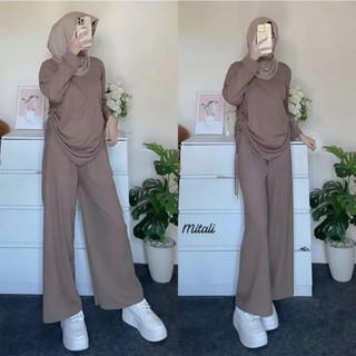 SETELAN WANITA GIA SET SERUT TALI KNIT SETELAN WANITA L - XL