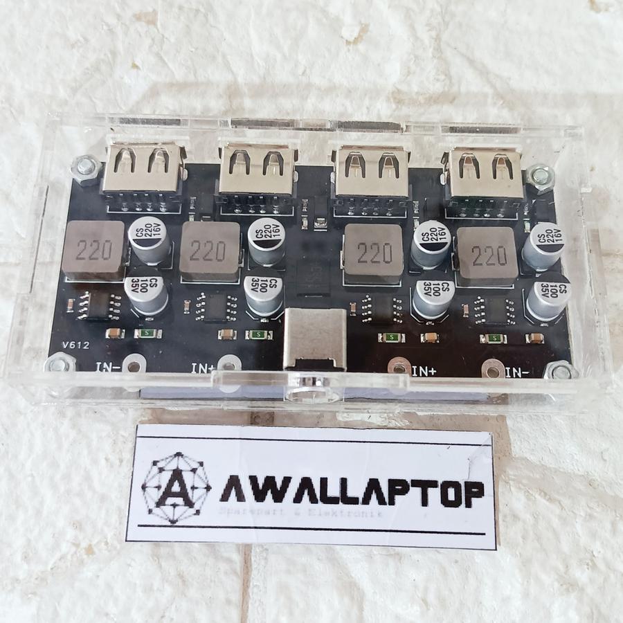 4 ช่อง Usb QC3.0 Qc2.0 Dc-Dc Buck Converter โมดูลขั้นตอนลงการชาร์จ