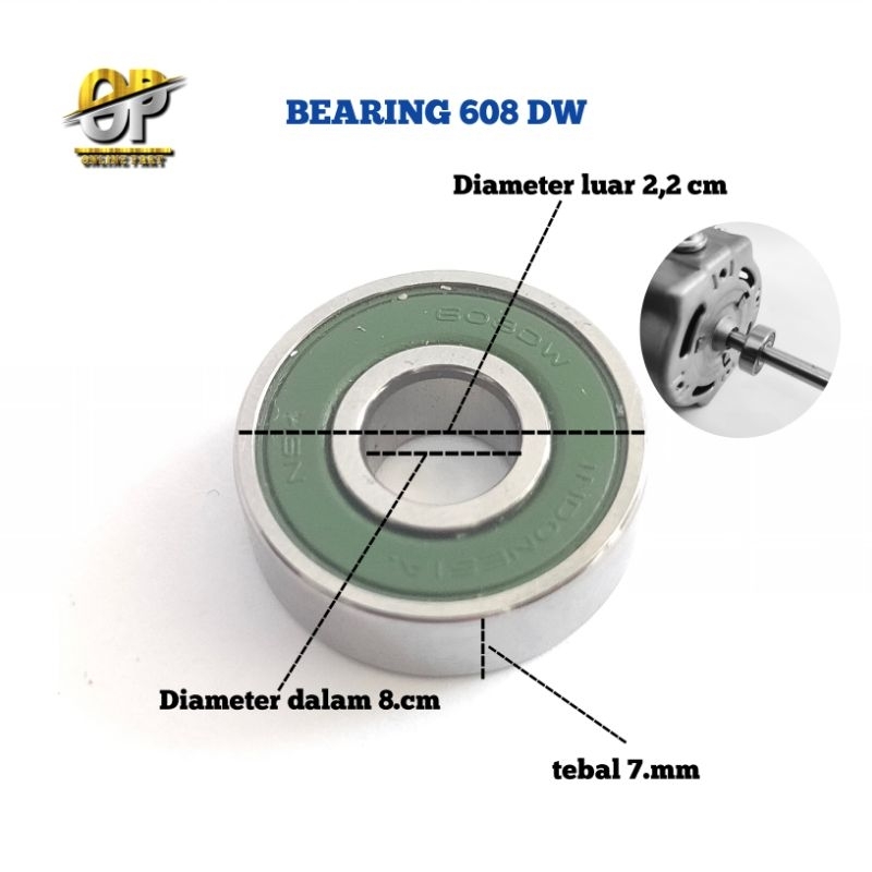 แบริ่ง KNB 608DW ZZ Bearing AC Original NSK