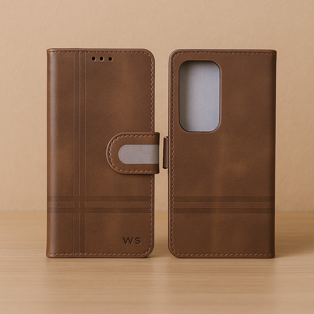 เคส Leather Flip Premium Leather Book Flip Cover Stand [ VIVO Y91 / Y93 / Y95 ]