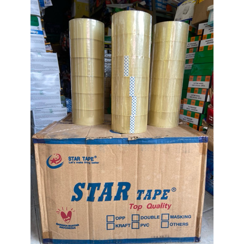 1 Slop (6 ชิ้น) เทปท่อใส/น้ําตาล 48x90yat STAR/HARMONY