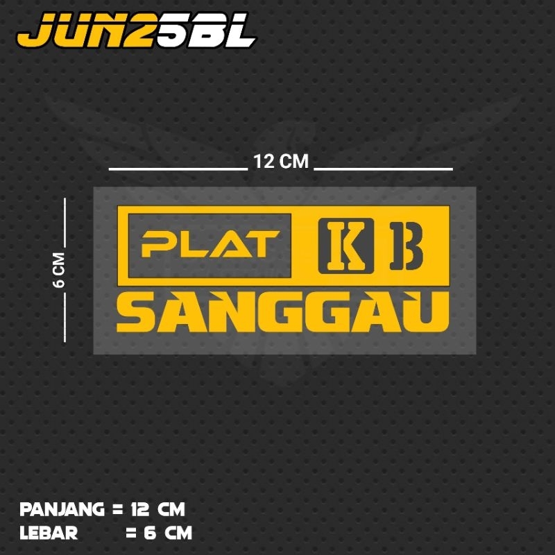 CUTTING STICKER WRITING PLATE KB SANGGAU / JUN25BL KB