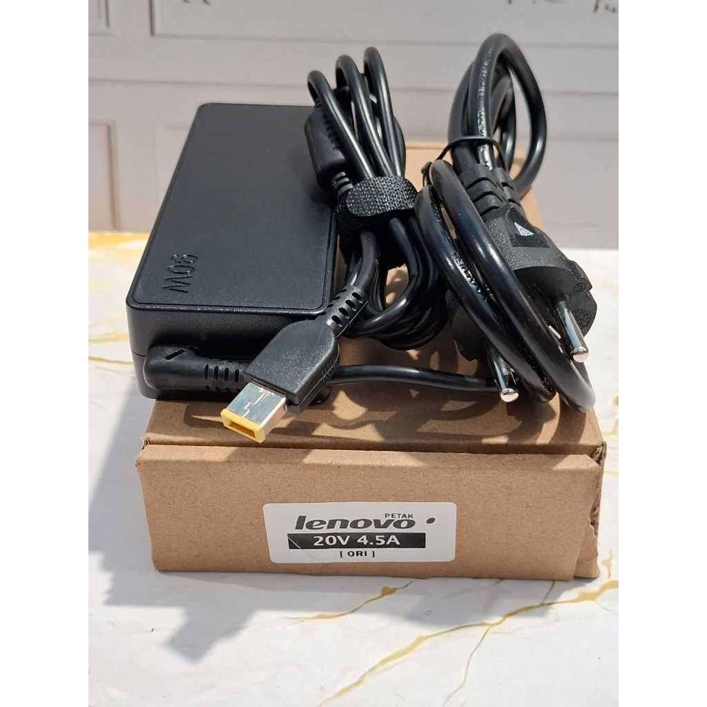 LENOVO 20volt 4.5amper อะแดปเตอร์ usb รุ่นสี่เหลี่ยม 20v 4.5a ThinkPad X1 Carbon T480 T480S T580 T58