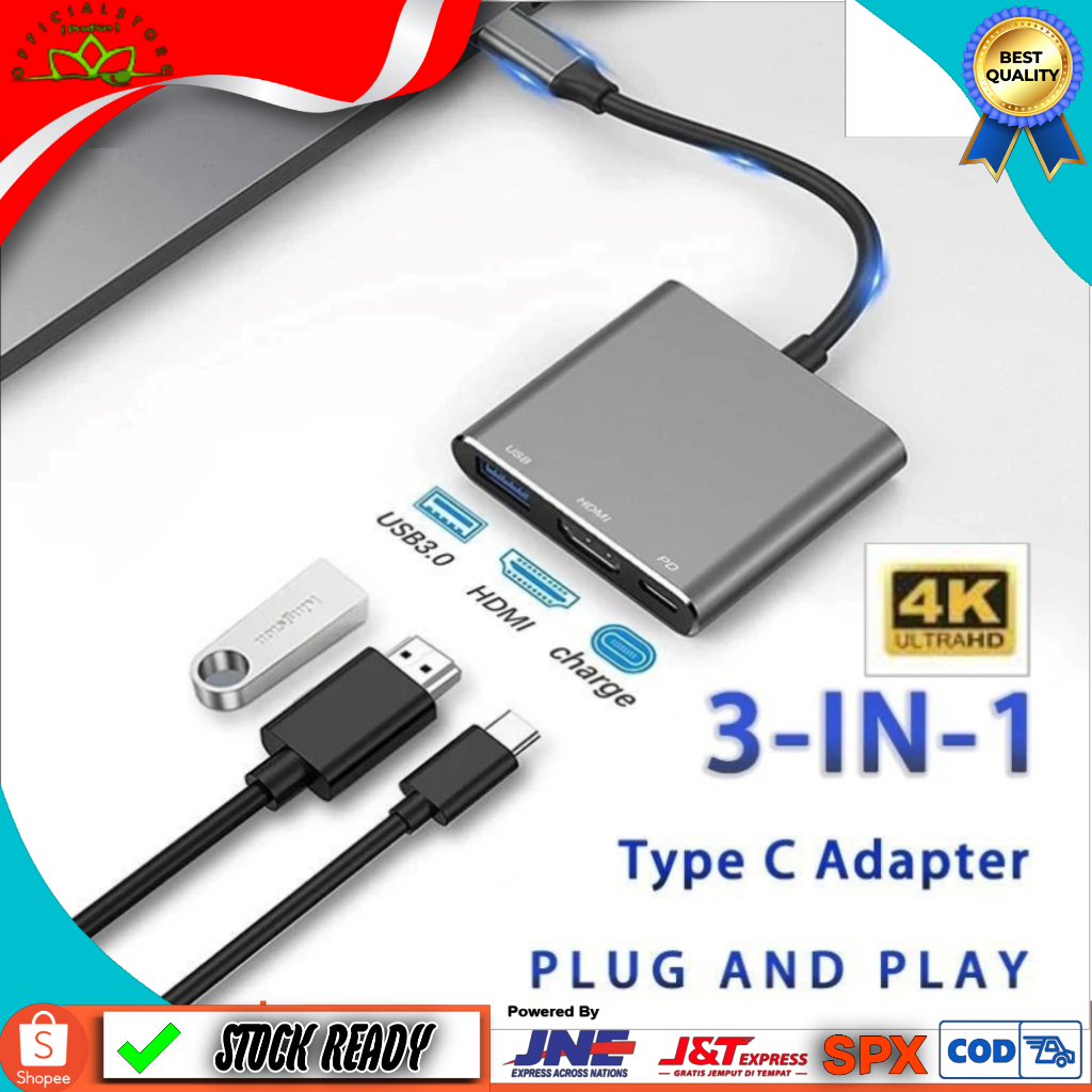 ตัวแปลง Type C เป็น HDTV VGA / ตัวแปลง Type C 3 in 1 / Type C 4 in 1 / Type C 5 in 1