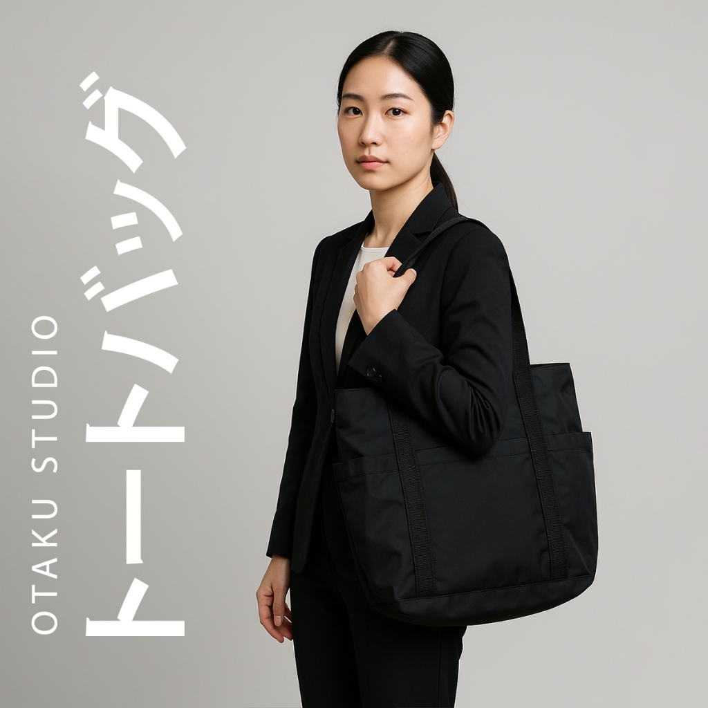 BestPromo Otaku Studio - Plain Landscape Canvas Tote Bag 30 ซม.X 40 ซม.X 10 ซม.